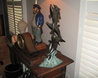 Metal Dolphin Statue