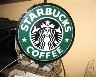 Light-up Starbucks Coffee sign