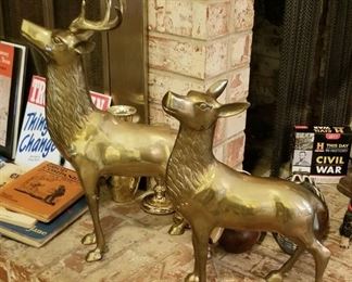 Large BRASS deer