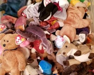 Tubs of Beanie Babies
