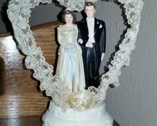 Vintage wedding cake topper
