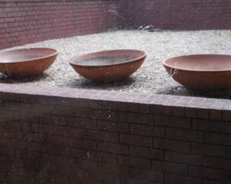 Approx 36" diam  bowl planters 