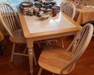 Tile top kitchen table --4 chairs
Blue Willlow by Churchill