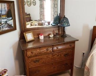 Antique Oak Dresser with mirror