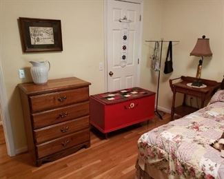 Chest of drawers
Painted old Blanket Box on newer legs