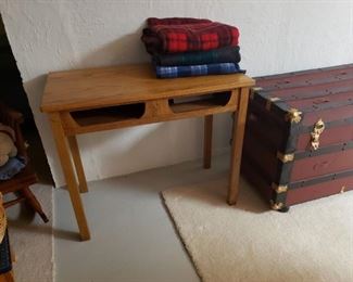Refinished oak school desk