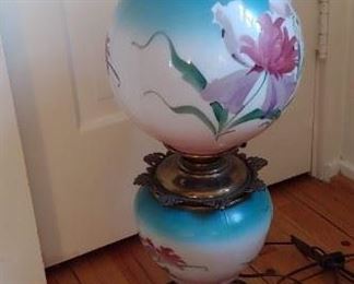 Hand painted Victorian Lamp