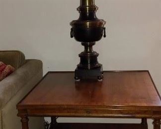 End table and lamp (2 of each)