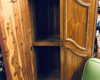 Unique Lane Upright Cedar Chest with wheat design.