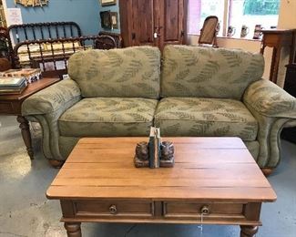Flex Steel Sofa. Ethan Allen Coffee and End Table