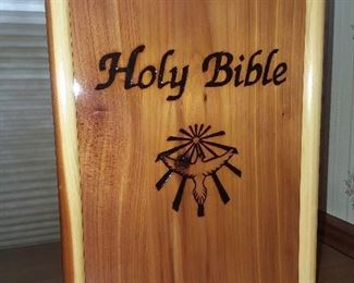 Vintage Elks Lodge Bible In Wooden Display Box