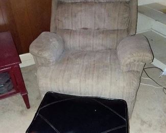 Recliner & Mid-Century Modern Foot Stool