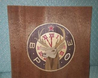 Elks Lodge Wooden Inlaid Sign