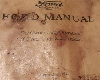 Original Ford Manual Pamphlet 1922
