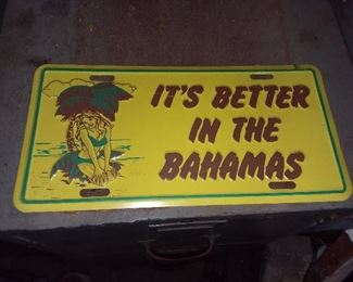 Vintage It's Better In The Bahamas License Plate