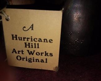 ORIGINAL CARL WAGNER ARTIST SIGNED BRASS ELK MUG WITH WOODEN HANDLE & COA