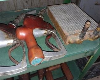 Vintage Gas Pump Nozzles & Heater Core