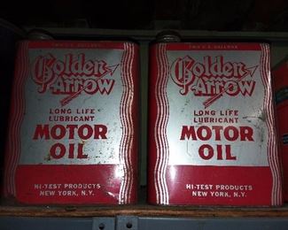 Golden Arrow Motor Oil Can