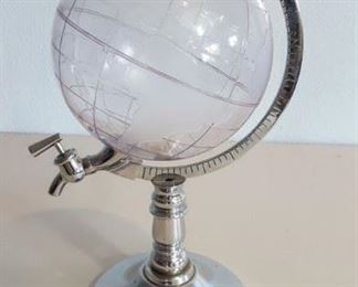 Godinger drink dispenser shaped like a globe