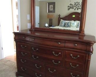 Beautiful Cherry Dresser with Mirror purchased from B.F. Myers 