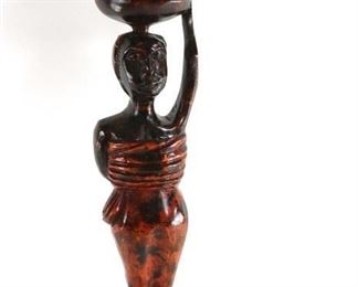 African carved woman