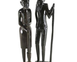 African carved statues
