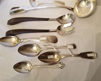 Miscellaneous sterling and coin silver spoons