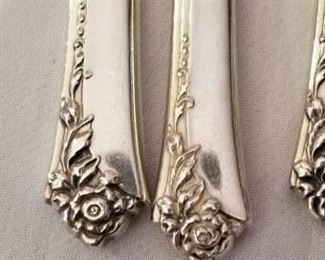 Damask Rose sterling silver flatware (82) pieces