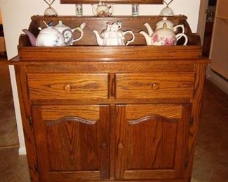 oak dry sink