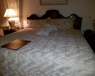 kings size mattress, headboard