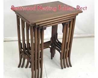 Lot 701 Set 4 Hoffman Style Bentwood Nesting Tables. Rect