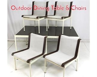 Lot 708 5pc RICHARD SCHULTZ Outdoor Dining Table  Chairs