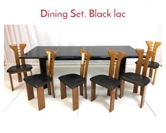 Lot 713 5pc Lacquered Italian style Dining Set. Black lac