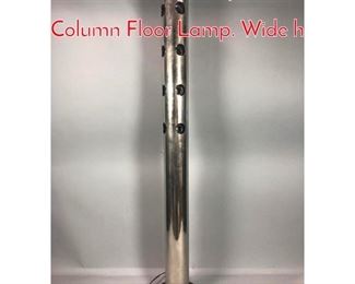 Lot 716 Paul Mayen style Chrome Column Floor Lamp. Wide h