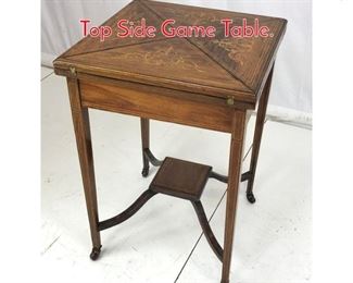 Lot 720 Antique Inlaid Mahogany Flip Top Side Game Table.