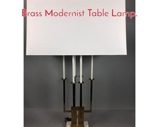 Lot 727 TOMMI PARZINGER Style Brass Modernist Table Lamp.