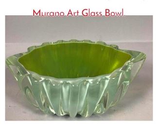 Lot 739 Barovier Toso style Heavy Murano Art Glass Bowl. 