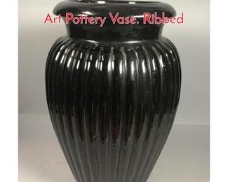Lot 764 Large RED WING American Art Pottery Vase. Ribbed 
