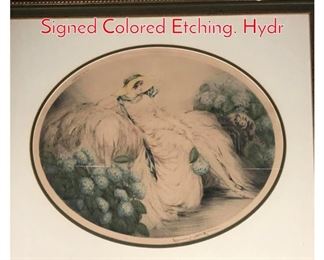 Lot 798 LOUIS ICART Original Signed Colored Etching. Hydr
