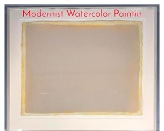 Lot 804 Large Handmade Paper Modernist Watercolor Paintin