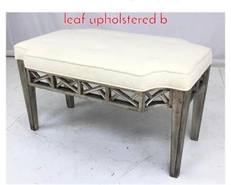 Lot 813 Decorator regency style silver leaf upholstered b