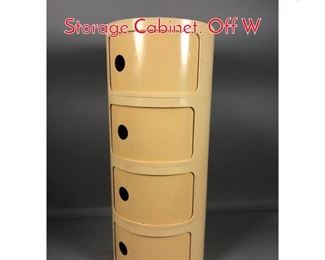 Lot 839 4 Section Kartell Stacking Storage Cabinet. Off W