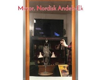 Lot 840 Danish Modern Teak Wall Mirror. Nordisk AndelsEk