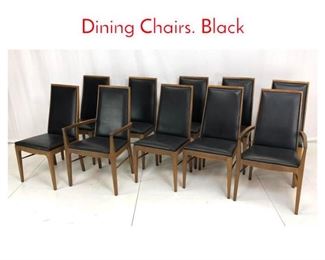 Lot 896 10 LANE Tall Back Modernist Dining Chairs. Black 