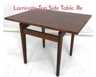 Lot 899 JENS RISOM Wood Grain Laminate Top Side Table. Re