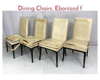 Lot 902 Set 4 DUNBAR Wood Frame Dining Chairs. Ebonized f