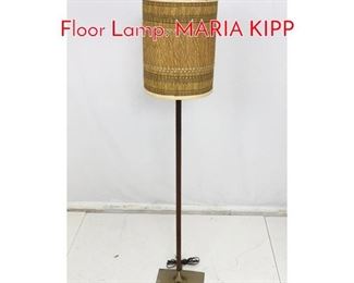Lot 905 Mid Century Modern Walnut Floor Lamp. MARIA KIPP 