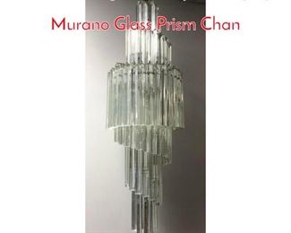 Lot 915 Long Venini style Hanging Murano Glass Prism Chan