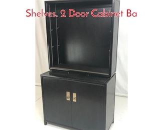 Lot 926 BAKER Ebonized Cabinet Shelves. 2 Door Cabinet Ba