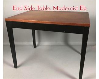 Lot 935 GEORGE NELSON Walnut End Side Table. Modernist Eb